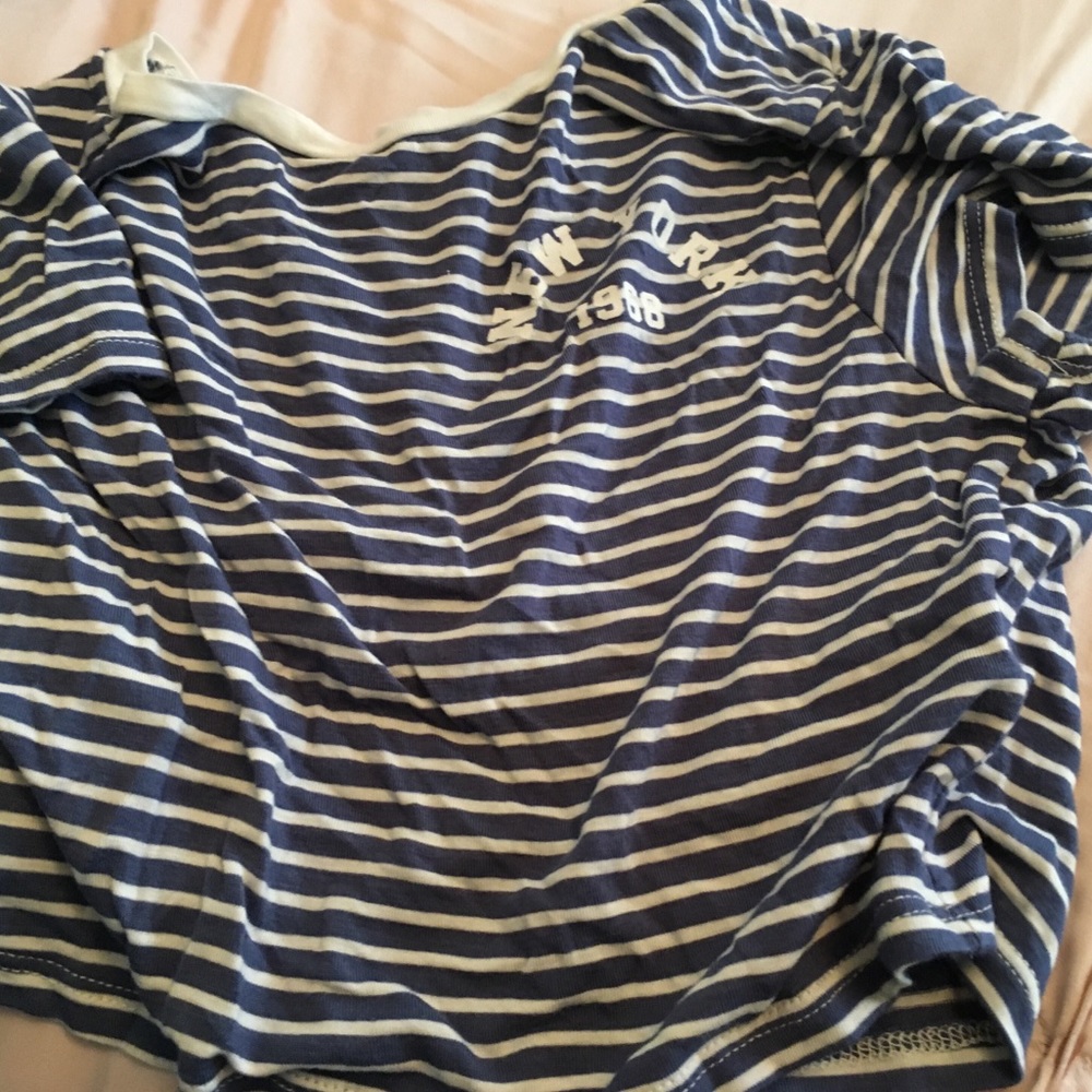 stripped t-shirt cropped